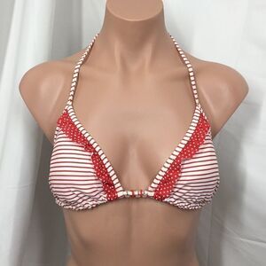 Marie Meili Contrast Ruffle Triangle Top (D7)